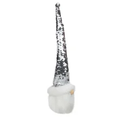 Northlight 13" Silver Sequin Santa With A Pointed Winter Hat Christmas Decor -Holiday Decoration Store GUEST be080d0b ce9e 496c 95ef 6653909279d2