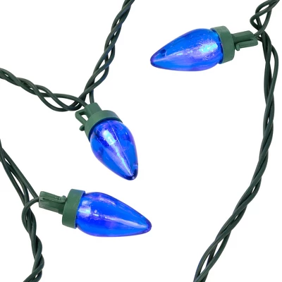 Northlight 25ct Blue LED C7 Christmas Lights - 17ft Green Wire 4 Northlight 25ct Blue LED C7 Christmas Lights - 17ft Green Wire - Image 4