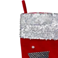 Northlight 20.5" Red And White Snowman Embroidered Christmas Stocking With Sequined Cuff -Holiday Decoration Store GUEST bf026562 fa86 40d7 94bb c84792506d9c