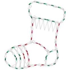 Northlight Lighted Stocking Silhouette Window Christmas Decoration - 18" - Red And Green -Holiday Decoration Store GUEST bfdf2147 bb0c 4e39 b799 9191a4df47d6