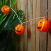 Northlight Jack-O-Lantern Paper Lantern Halloween Lights - Clear - 8.5' White Wire - 10ct
