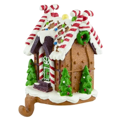Northlight 6" Gingerbread House Christmas Stocking Holder 2 Northlight 6" Gingerbread House Christmas Stocking Holder - Image 2