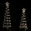 Northlight LED Lighted Spiral Outdoor Christmas Trees - 3' And 4' - Warm White Lights - Set Of 2