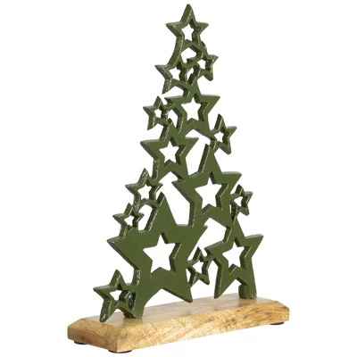 Northlight Tree Of Stars Metal Christmas Decoration - 11" - Green 3 Northlight Tree Of Stars Metal Christmas Decoration - 11" - Green - Image 3