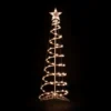 Northlight Lighted Spiral Outdoor Christmas Tree With Star - 4' - Clear