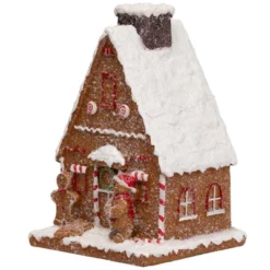 Northlight Frosted Gingerbread House With Gingerbread Man Christmas Decoration - 8.5" -Holiday Decoration Store GUEST c390c658 89ff 43a2 a781 80df7f080447