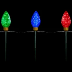Northlight LED Lighted C9 Style Christmas Pathway Lawn Stakes - 3 Ft - Multi - 3-Count -Holiday Decoration Store GUEST c425bd98 ba54 45bd 9cb6 a2c64d581ae4