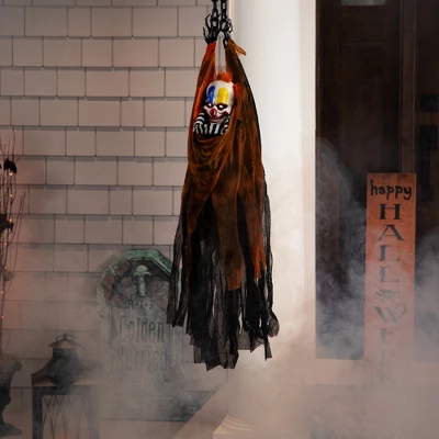 Northlight LED Lighted Sound Activated Clown Halloween Decoration - 46" 1 Northlight LED Lighted Sound Activated Clown Halloween Decoration - 46"