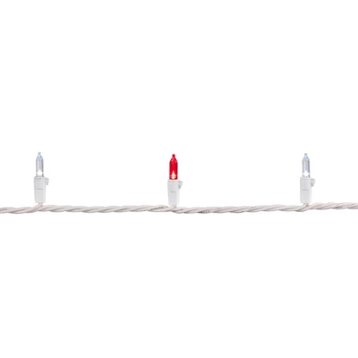 Northlight 100ct LED Mini Christmas String Lights Red/White - 33' White Wire 6 Northlight 100ct LED Mini Christmas String Lights Red/White - 33' White Wire - Image 6