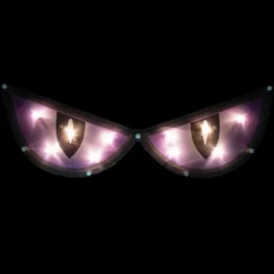 Northlight Lighted Eyes Halloween Window Decoration - 20" - Purple
