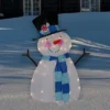 Northlight Lighted Chenille Snowman Outdoor Christmas Decoration - 32" - White Lights
