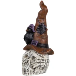 Northlight Skull In Witches Hat With Crow Halloween Decoration - 22.75" -Holiday Decoration Store GUEST c9bf59e2 836c 42d8 8696 1145081d2c53