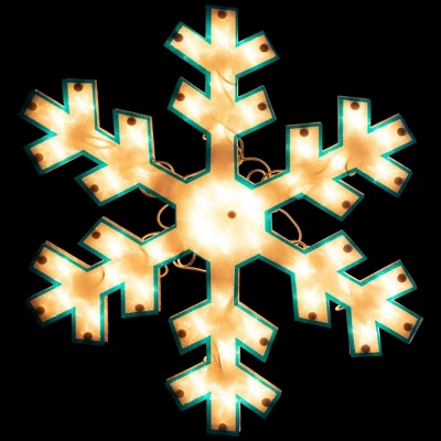Northlight 16.75" Lighted Snowflake Christmas Window Silhouette 1 Northlight 16.75" Lighted Snowflake Christmas Window Silhouette