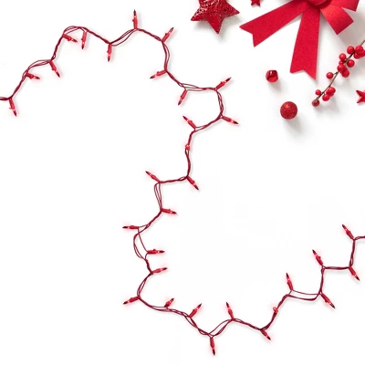 Northlight Mini Christmas Lights - Red - 20' Red Wire - 100ct 2 Northlight Mini Christmas Lights - Red - 20' Red Wire - 100ct - Image 2