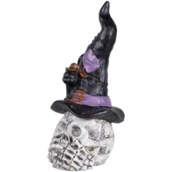 Northlight Skull In Witch Hat With Cat Halloween Decoration - 22.75" -Holiday Decoration Store GUEST cb8f2fb2 8514 42ec bc97 3bc3644aedf3