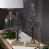 Northlight Starry Trees Metal Christmas Decorations - 18.5" - Silver - Set Of 2