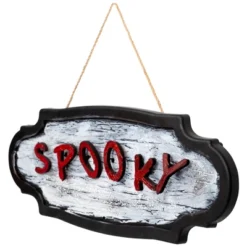 Northlight Animated Sound Activated 'Spooky' Halloween Sign - 20.5" -Holiday Decoration Store GUEST cc6435b1 4e6b 45b1 98cf 6e0b278cf60d