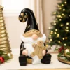 Northlight Gnome Holding Gingerbread Man Cookie Christmas Decoration - 13" - Black