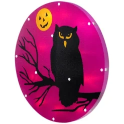Northlight Lighted Owl And Jack O' Lantern Halloween Window Decoration - 13.75" -Holiday Decoration Store GUEST d079ee89 0f14 4287 8e9c 77db82f7b445