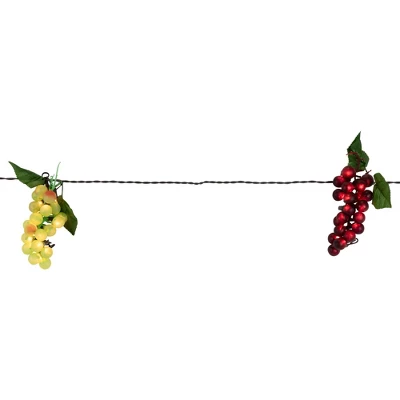 Northlight 5-Count Red And Green Grape Cluster String Light Set, 8ft Brown Wire 5 Northlight 5-Count Red And Green Grape Cluster String Light Set, 8ft Brown Wire - Image 5