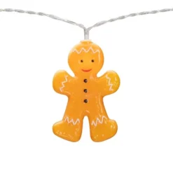 Northlight 10-Count LED Orange Gingerbread Men Christmas Fairy Lights, 4ft, Copper Wire -Holiday Decoration Store GUEST d19a01d3 8b03 4e89 955e dcd45578d864