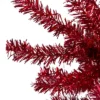 Northlight 6' Metallic Red Tinsel Artificial Christmas Tree - Unlit