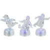 Northlight LED Lighted Color Changing Penguin Acrylic Christmas Decorations - 4" - Set Of 3