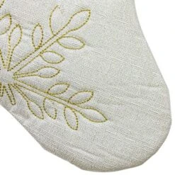 Northlight 20" Cream With Gold Snowflakes Christmas Stocking With Faux Fur Cuff -Holiday Decoration Store GUEST d5208649 f004 4502 bf5d 9d1f96366058