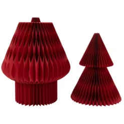 Northlight Tall Foldable Accordion Honeycomb Paper Christmas Tree - 4' - Red -Holiday Decoration Store GUEST d578f980 ece9 4e71 9846 a2b887da914a