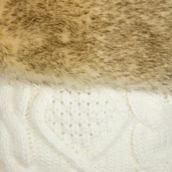 Northlight Cable Knit Christmas Stocking With Faux Fur Cuff - 20.5" - Cream And Beige -Holiday Decoration Store GUEST d6a61bd9 4fe0 48f1 93ec dc0ee8cd52a4