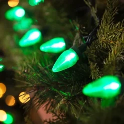 Northlight 25ct LED C7 Christmas Lights Green - 16' Green Wire