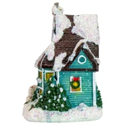 Northlight LED Lighted Snowy House Christmas Village Decoration - 5.5" - Green -Holiday Decoration Store GUEST d6ebbd15 a855 420f a968 687e43a20b3b
