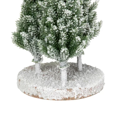 Northlight Frosted Trio Of Pine Trees Christmas Decoration - 8" - Unlit 4 Northlight Frosted Trio Of Pine Trees Christmas Decoration - 8" - Unlit - Image 4