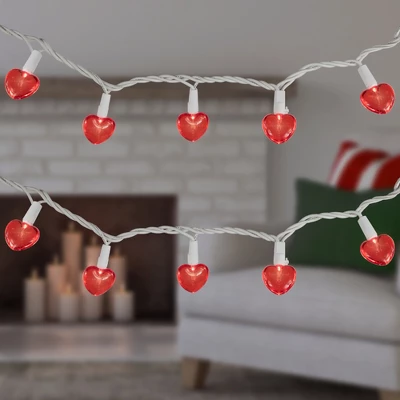 Northlight 20-Count Red LED Mini Hearts Valentine's Day Lights - 4.75ft, White Wire 1 Northlight 20-Count Red LED Mini Hearts Valentine's Day Lights - 4.75ft, White Wire