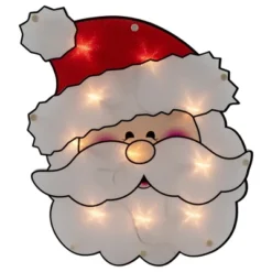 Northlight 12" Lighted Santa Claus Christmas Window Silhouette -Holiday Decoration Store GUEST d9995a84 a408 47d0 a1c0 428f3839b78c