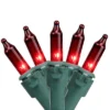 Northlight Mini Incandescent Christmas Lights - Red - 20.25' Green Wire - 100ct