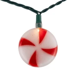 Northlight 10-Count Peppermint Candies Christmas Lights - 6ft Green Wire -Holiday Decoration Store GUEST db5b7dd3 cbd9 42bd 8c57 abc099783f56