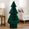 Northlight Tall Accordion Honeycomb Foldable Paper Christmas Tree - 4' - Dark Green
