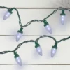 Northlight 50 Pure White LED C7 Mini Christmas Lights, 20.25 Ft Green Wire