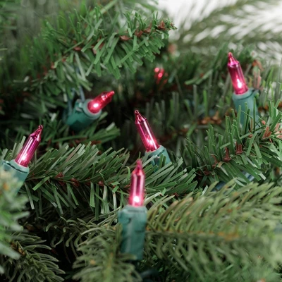 Northlight Mini Incandescent Christmas Lights - Pink - 20.25' Green Wire - 100ct 3 Northlight Mini Incandescent Christmas Lights - Pink - 20.25' Green Wire - 100ct - Image 3