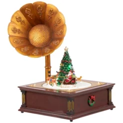 Northlight LED Lighted And Musical Gramophone Animated Christmas Decoration - 14" -Holiday Decoration Store GUEST dd43c094 839e 4a0f b4c3 0f6144155160