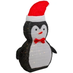 Northlight 28" LED Lighted Tinsel Penguin In Santa Hat Outdoor Christmas Decoration -Holiday Decoration Store GUEST df3ae5f8 1bdc 48c6 8056 ab41525b9cbe