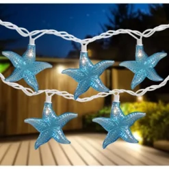 Northlight Starfish Indoor Outdoor Patio Light Set - 9' White Wire - 10ct