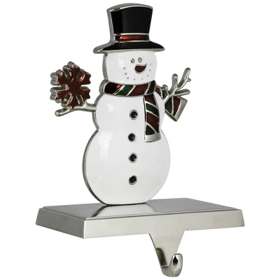 Northlight Smiling Snowman Christmas Stocking Holder - 6" 3 Northlight Smiling Snowman Christmas Stocking Holder - 6" - Image 3