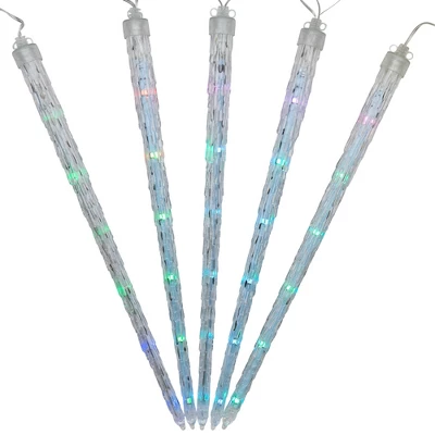 Northlight LED Color Changing Cascading Icicle Christmas Light Tubes - Multicolor - 13' Clear Wire - 5ct 1 Northlight LED Color Changing Cascading Icicle Christmas Light Tubes - Multicolor - 13' Clear Wire - 5ct