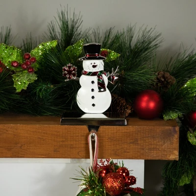Northlight Smiling Snowman Christmas Stocking Holder - 6" 2 Northlight Smiling Snowman Christmas Stocking Holder - 6" - Image 2