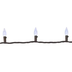 Northlight 70-Count Pure White LED Faceted C6 Christmas String Lights, 23ft Brown Wire -Holiday Decoration Store GUEST e363026d d58d 4104 bb97 ec2b16e5dd6a