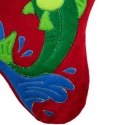 Northlight 19.5" Red Velveteen Fishing Themed Christmas Stocking With Green Cuff -Holiday Decoration Store GUEST e3b44517 2a0e 4530 8e20 6ff06545f960