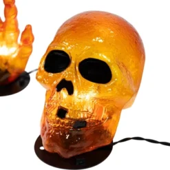 Northlight LED Lighted Skull And Hands Outdoor Halloween Decoration - 4' Black Wire - Orange -Holiday Decoration Store GUEST e3f38112 eccd 4ddd b6fa 43fb09317f69