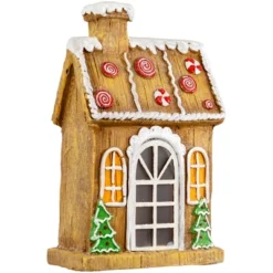 Northlight LED Lighted Peppermint Gingerbread House Christmas Decoration - 14" -Holiday Decoration Store GUEST e498f9ae 7094 4c13 94db 14b2b78be38d
